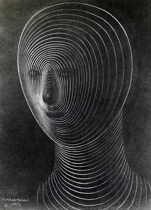 Pavel Tchelitchew - Spiral Head - 1950 pastel on paper